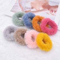 Korean Plush Tie-up Imitation Rabbit Fur Rubber Wholesale main image 1