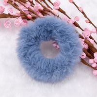 Korean Plush Tie-up Imitation Rabbit Fur Rubber Wholesale main image 3