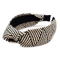 New Raffia Woven Fabric Wide-brimmed Headband Knotted Hair Accessories Wholesale main image 5