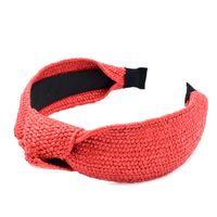 New Raffia Woven Fabric Wide-brimmed Headband Knotted Hair Accessories Wholesale main image 4