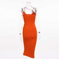 Pencil Skirt Sexy Commute Backless Solid Color Maxi Long Dress main image 4