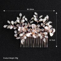 Koreanische Legierung Haarkamm Einsatz Kamm Schmetterling Perle Eingelegt Diamant Braut Hochzeit Kopfschmuck Großhandel main image 5