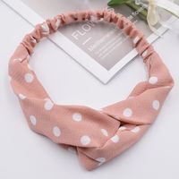 Simple  Striped Cross  Retro Check Ladies Elastic Headband Wholesale main image 3