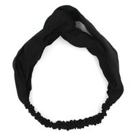 Solid Color Cloth Cross Hair Band Korean Simple Headband  Wholesale main image 5