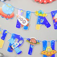The New Astronaut Space Series Birthday Flag Party Decoration Banner Layout Ornaments Wholesale main image 4