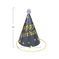 Hot Stamping Cake Letters Birthday Hats Decoration Fur Ball Caps Party Tricorne Wholesale main image 5