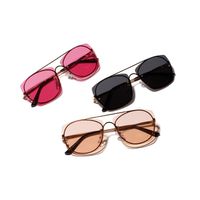 Metal Frameless Sunglasses Fashion Four-frame Large-frame Color Sunglasses Wholesale main image 3