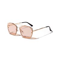 Metal Frameless Sunglasses Fashion Four-frame Large-frame Color Sunglasses Wholesale main image 4