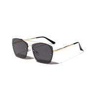 Metal Frameless Sunglasses Fashion Four-frame Large-frame Color Sunglasses Wholesale main image 5