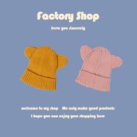 Children's Hats Round Ears Woolen Hats New Cute Baby Hats Warm Knitted Hats Wholesale main image 5