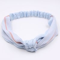 Korean  Knot Wide-brimmed Cross Retro Middle Knotted Headband Wholesale sku image 3