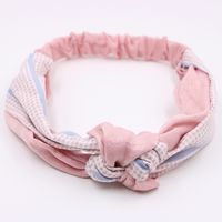 Korean  Knot Wide-brimmed Cross Retro Middle Knotted Headband Wholesale sku image 4