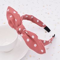 Fashion Spotted Cross  Simple Fabric Wide-sided Knotted Headband Wholesale sku image 2