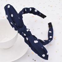 Fashion Spotted Cross  Simple Fabric Wide-sided Knotted Headband Wholesale sku image 3