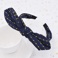 Fashion Spotted Cross  Simple Fabric Wide-sided Knotted Headband Wholesale sku image 7