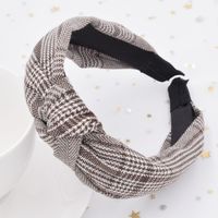 Korean New  Simple Fabric Wide-brimmed Spotted Cross Headband Wholesale sku image 8