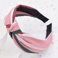 Korean New  Simple Fabric Wide-brimmed Spotted Cross Headband Wholesale sku image 9