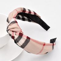 Korean New  Simple Fabric Wide-brimmed Spotted Cross Headband Wholesale sku image 12