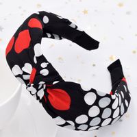 Korean New  Simple Fabric Wide-brimmed Spotted Cross Headband Wholesale sku image 13