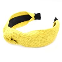 New Raffia Woven Fabric Wide-brimmed Headband Knotted Hair Accessories Wholesale sku image 5