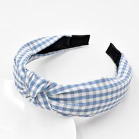 Classic Retro Plaid Fabric Knotted Hair Plaid Headband Wholesale sku image 3