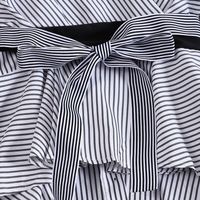Women's Corset Long Sleeve Blouses Stripe Simple Style Commute Stripe main image 6