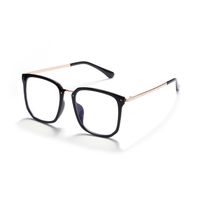 Anti-blau Große Rahmen Semi-metall Quadratische Retro-brille Großhandel sku image 5