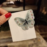 Korean Hot Style Butterfly Headdress Retro Embroidery  Side Clip Wholesale sku image 3