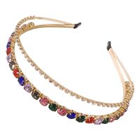 Double Layer Diamond Imitation Pearl Headband Alloy New Headband Wholesale sku image 5