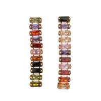Fashion Long Diamond Studded U-shaped Earrings Nhll156875 sku image 1