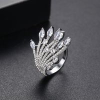 Alloy Fashion Geometric Ring  (platinum-t18g07)  Fashion Jewelry Nhtm0664-platinum-t18g07 sku image 1