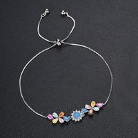 Alloy Korea Flowers Bracelet  (white-t14e03)  Fashion Jewelry Nhtm0662-white-t14e03 sku image 2
