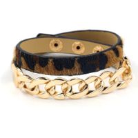 Leather Fashion Geometric Bracelet  (light Brown)  Fashion Jewelry Nhhm0091-light-brown sku image 2