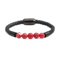 Titanium&stainless Steel Fashion Geometric Bracelet  (red)  Fine Jewelry Nhyl0662-red sku image 1
