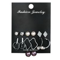 Alloy Fashion  Earring  (alloy 6 Pairs Gfp04-04)  Fashion Jewelry Nhpj0406-alloy-6-pairs-gfp04-04 sku image 2