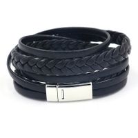 Leather Fashion Geometric Bracelet  (gun Black Buckle)  Fashion Jewelry Nhhm0084-gun-black-buckle sku image 3