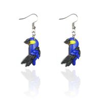 Kreative Mode Niedliche Farbe Einfache Papagei Feder Flügel Tier Ohrringe Ohrringe Ohrringe sku image 3