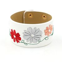 Leather Korea Flowers Bracelet  (white)  Fashion Jewelry Nhhm0050-white sku image 1