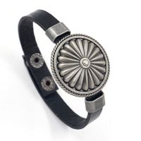 Leather Fashion Geometric Bracelet  (black)  Fashion Jewelry Nhhm0023-black sku image 1