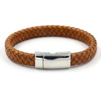 Leather Fashion Bolso Cesta Bracelet  (light Brown)  Fashion Jewelry Nhhm0025-light-brown sku image 1