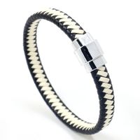 Grenz Überschreitende E-commerce-versorgung Personal Isierte Kreative Klassische Leder Farbe Passend Herren Leder Armband Einfache Gewebte Leder Armband sku image 3