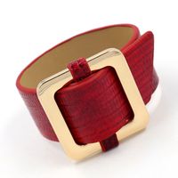 Leather Fashion Geometric Bracelet  (red)  Fashion Jewelry Nhhm0002-red sku image 1