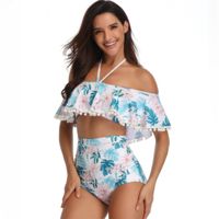 Européen Et Américain Nouveau Sexy Bikini À Volants Sangle Maillot De Bain Fendu Femmes De Haute Taille Maillots De Bain Usine En Stock En Gros sku image 2