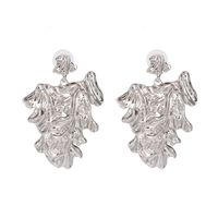 51657 Jujia Self-produced Alloy Earrings Geometric Leaves European And American Style Ornament Exaggerated And Personalized Earrings sku image 1
