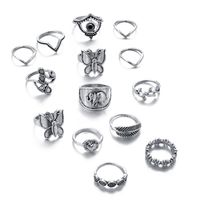 New Butterfly Ring Set Combination Ring 12-piece Set Wholesale main image 4