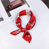 New Spring And Autumn Summer Small Silk Scarf Small Square Towel Women's Korean Professional Variety Decorative Printed Scarf Scarf Wholesale sku image 12