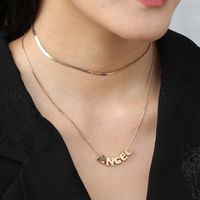 New Hot-selling Fashion All-match Detachable Letter Multilayer Clavicle Chain Necklace Wholesale main image 3