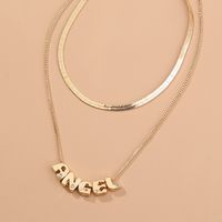 New Hot-selling Fashion All-match Detachable Letter Multilayer Clavicle Chain Necklace Wholesale main image 4