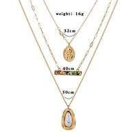 Hot Sale New Abalone Shell  Simple Multi-layer Metal Necklace main image 6