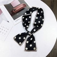 Polka Dot New Double-sided Boxer Long Scarf Women's Korean-style Spring And Autumn All-match Wrist Strap Ribbon Hair Band Fashion sku image 8